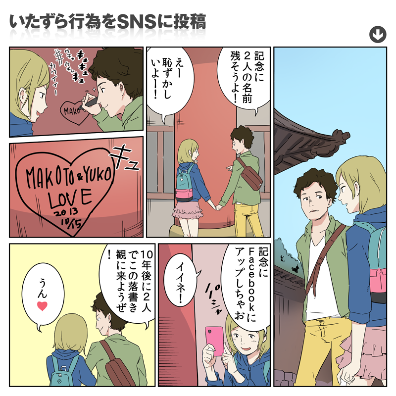 問題行動：いたずら行為をSNSに投稿